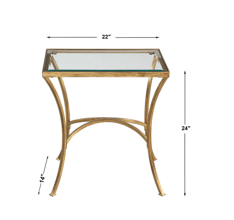 Alayna - End Table - Gold