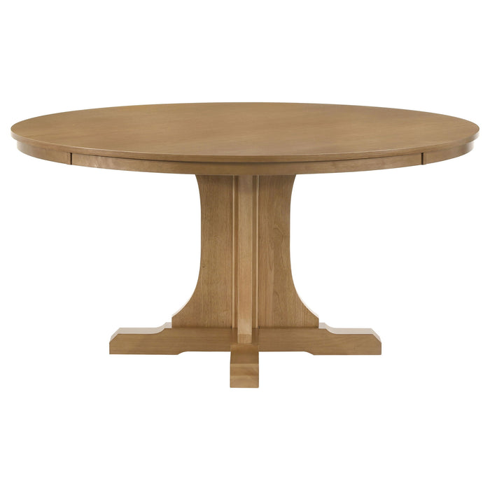 Auburn - Round Dining Table - Natural / Light Brown