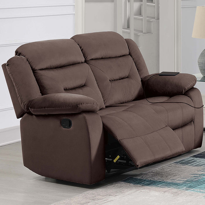 Contemporary Living Room Set With Pillow Arms And Headrest Support