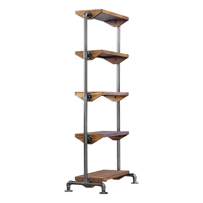 Rhordyn - Industrial Etagere - Light Brown