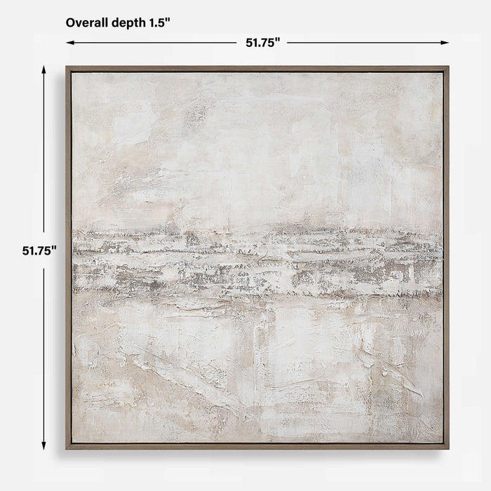 Desert Oasis - Abstract Canvas Art - Gray