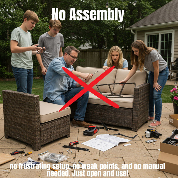6 Piece Seating Group With Premium Cushions - Gray Mix