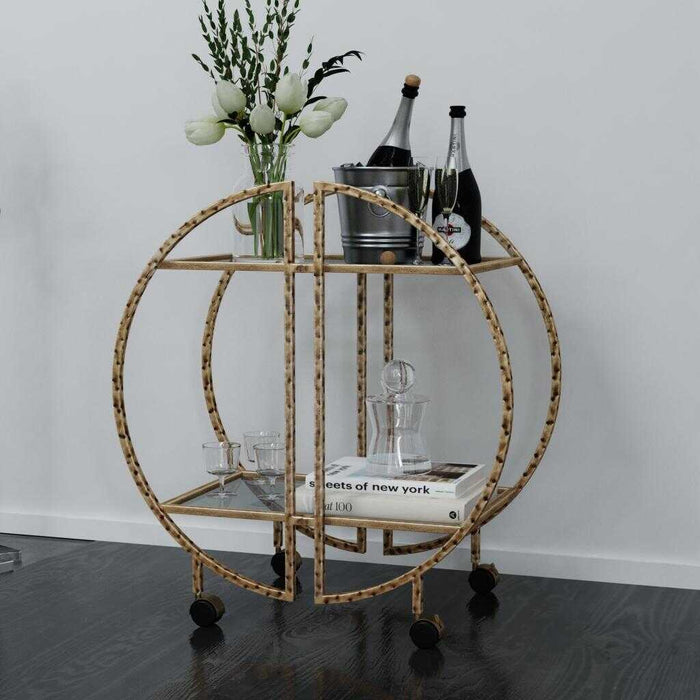 Zelina - Bar Cart - Gold