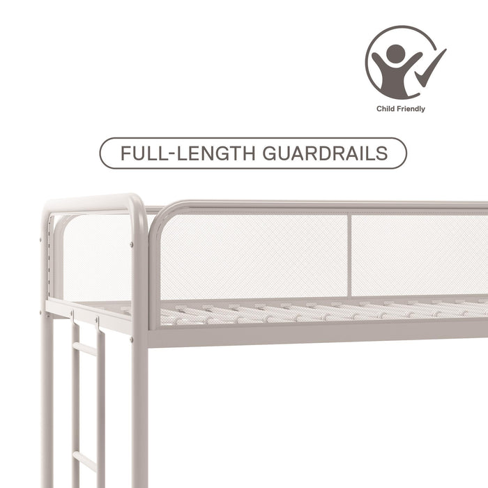 Isaiah - Triple Twin Metal Bunk Bed - Off White
