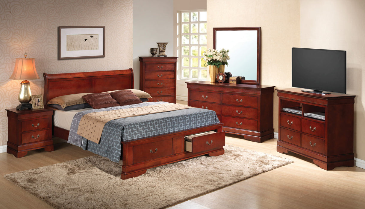 Upholstered Panel Sleigh Bed Design