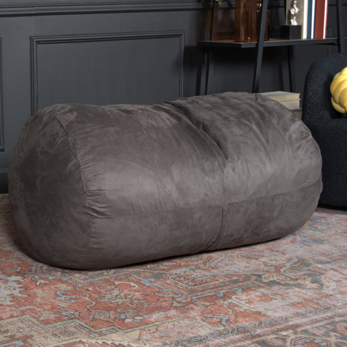 Michael - Modern Cylindrical Suede Bean Bag Chair