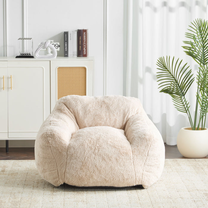 Auch - Indoor Armchair Style Bean Bag - Beige