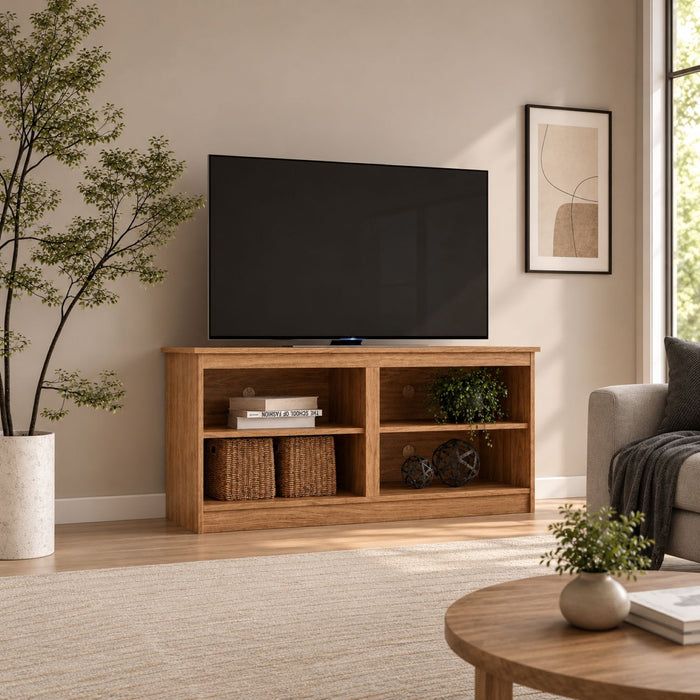 TV Stand For TVs Up To 50" With Open Shelves And Cable Management