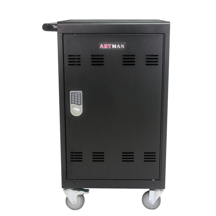 Mobile Charging Cart And Cabinet For Tablets Laptops 30 Device With Combination Lock