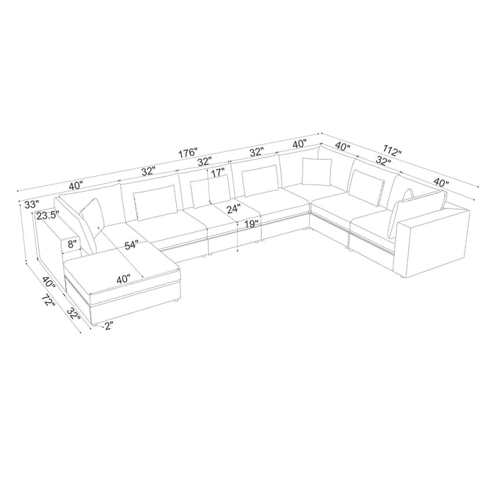 Upholstered Modular Sectional & Custom Configuration
