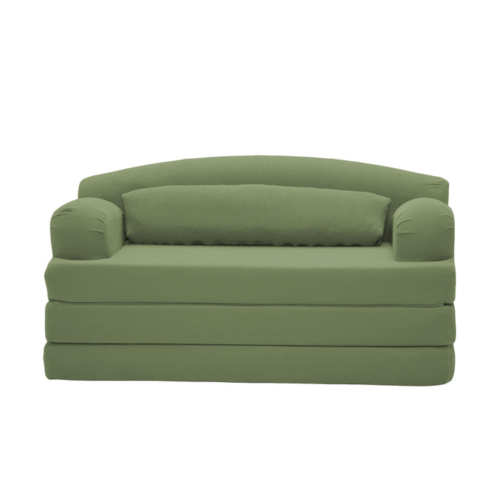 2 Seater Sofa Bed, Compact Foldable Floor Couch