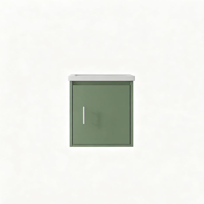 Floating Bathroom Vanity Combo, Wall Mounted Cabinet With Sink & Soft Close Doors For Small Bathrooms