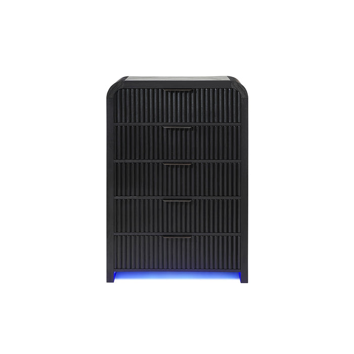 Beverly - Chest, LED Lighting - White / Black