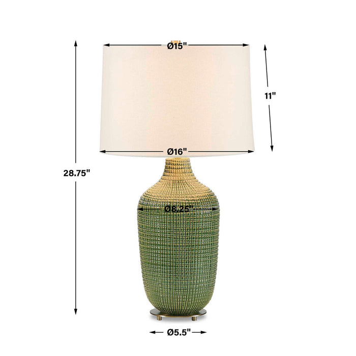 Dulcich - Grid Table Lamp - Green