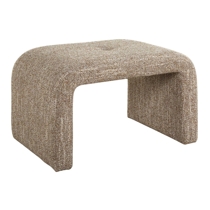 Leora - Upholstered Modern Small Bench - Brown