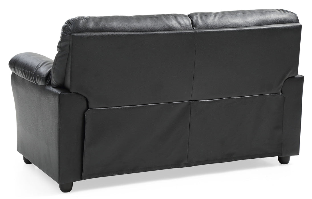 Padded Love Seat For Modern Living - Black