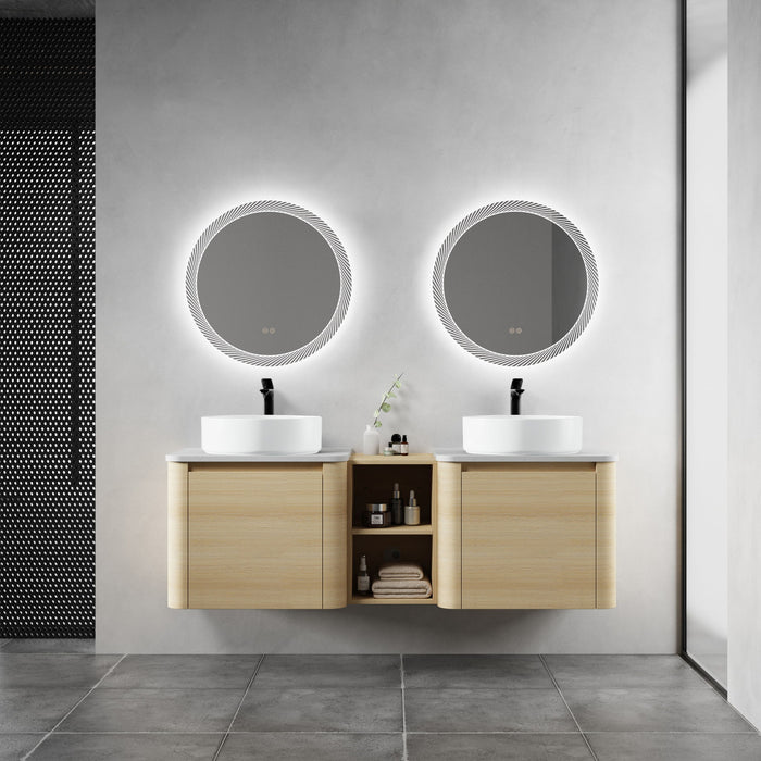 Mounted Bathroom Vanity With Art Sink, 1 Storage Shelf, Soft Close Door