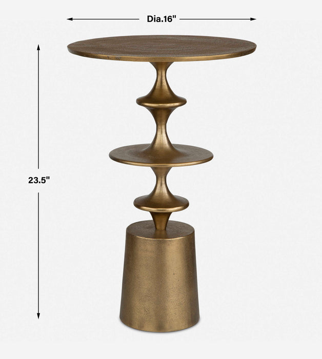 Flight - Accent Table - Brass