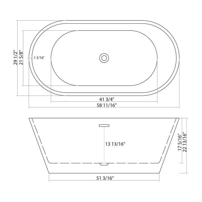 Gloss Freestanding Bathtub With Overflow & Pop Up Drain, Stand Alone Soaking Tub