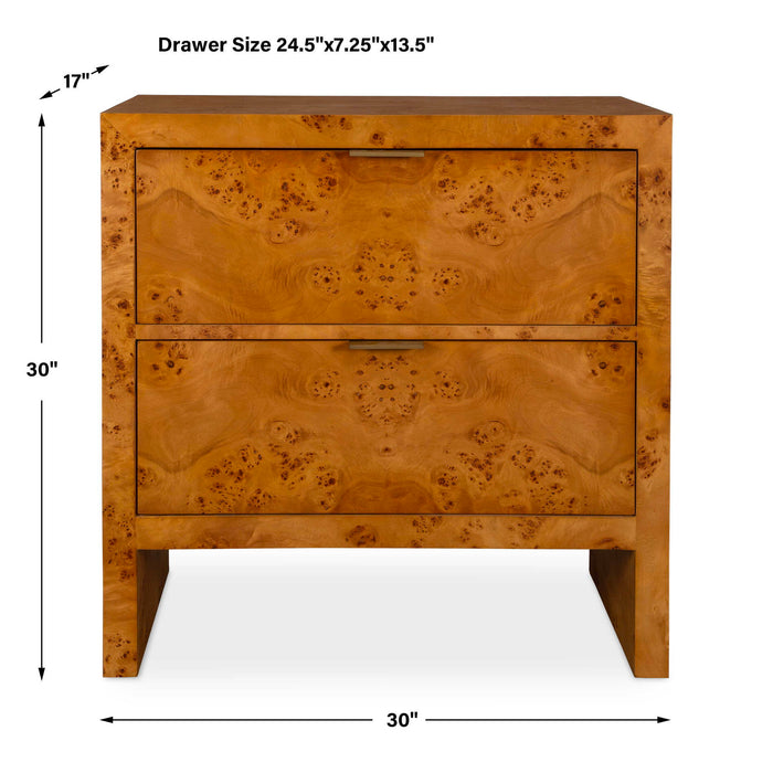 Indus - 2 Drawer Chest - Burl