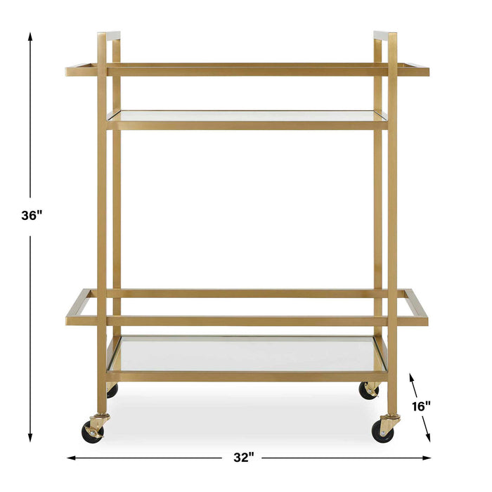 Erena - Bar Cart - Brass