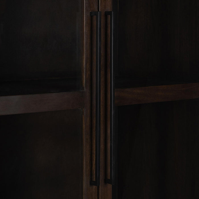 Rogers - Solid Wood Tall Cabinet - Dark Brown