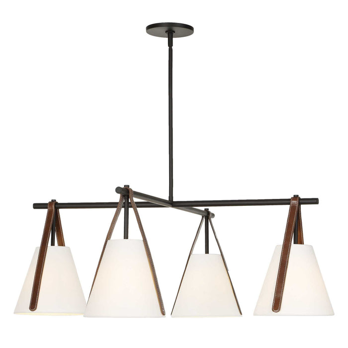 Reins - Accent Straps 4 Light Chandelier - Black