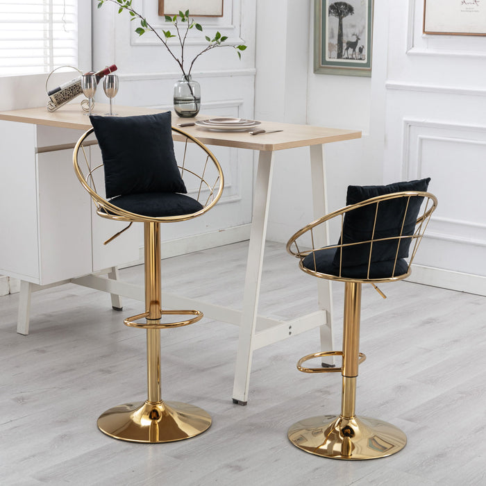 Unique Design Bar Chair, 360 Degree Rotation, Adjustable Height, Suitable For Dining Room And Bar