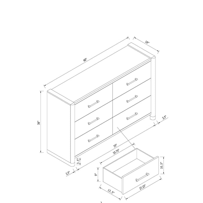 Sarai - Dresser With Spacious Drawers - Brown