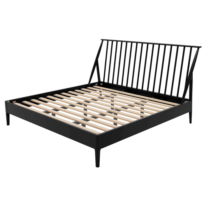 Bohemian Platform Bed With Tall Headboard
