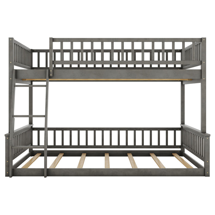 Bunk Bed With Ladder And Guardrails