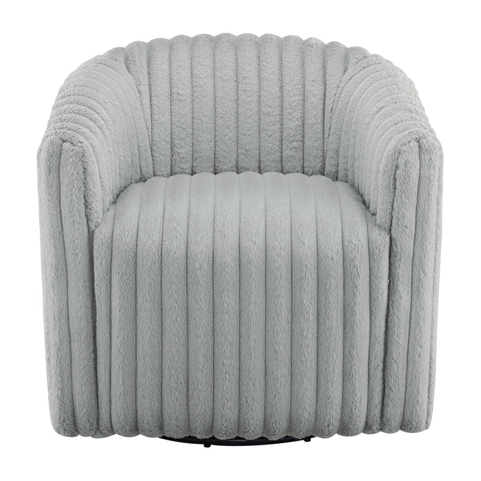 Alexa Barrel Swivel Chair - Gray