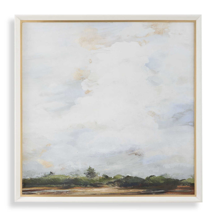 Whispering Cloudscapes - Landscape Print - Light Brown