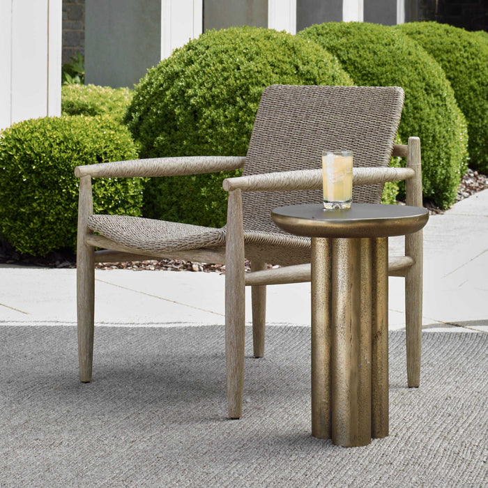Thorp - Outdoor Accent Table - Brass