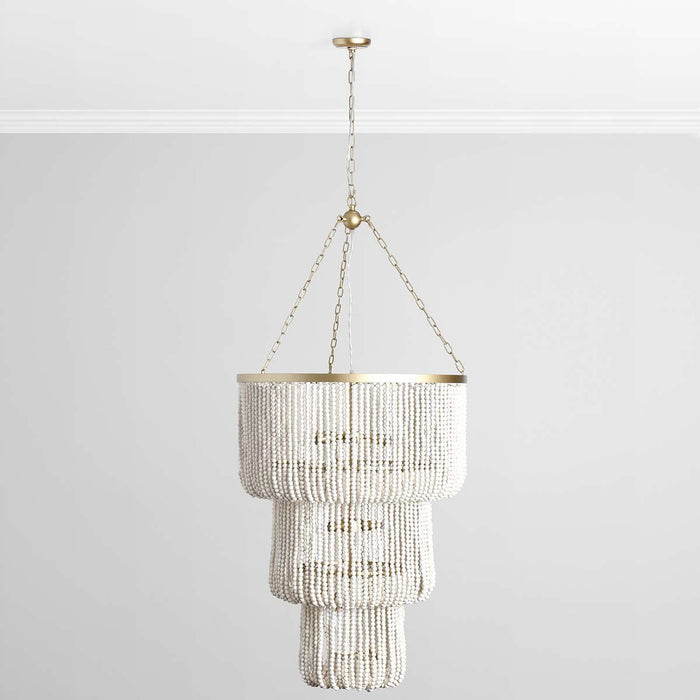 Amanda - Beaded Chandelier - White