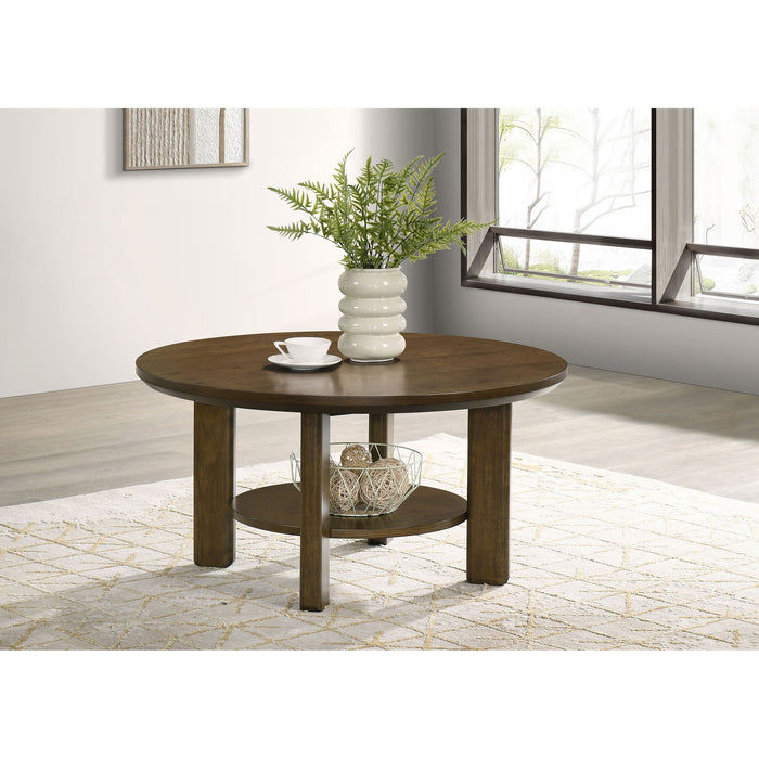 Crispin - Round Table With Lower Shelf