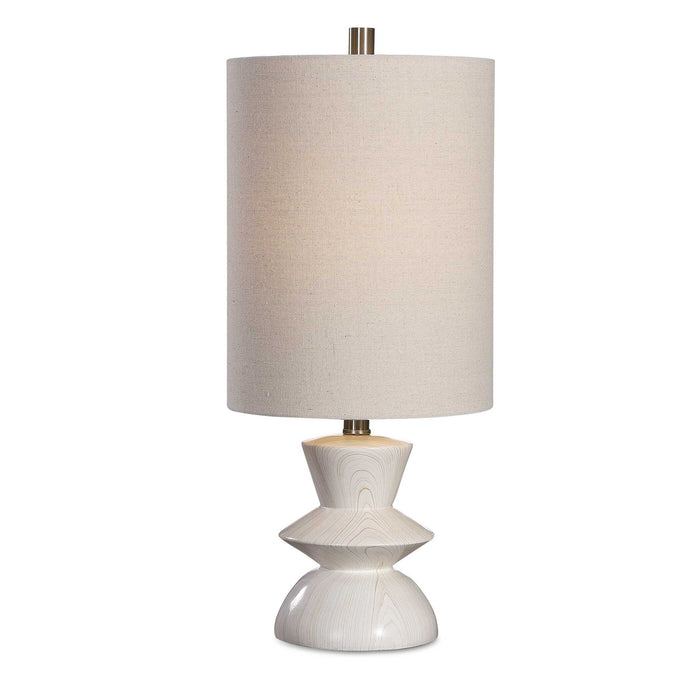 Stevens - Bleached Wood Buffet Lamp - White