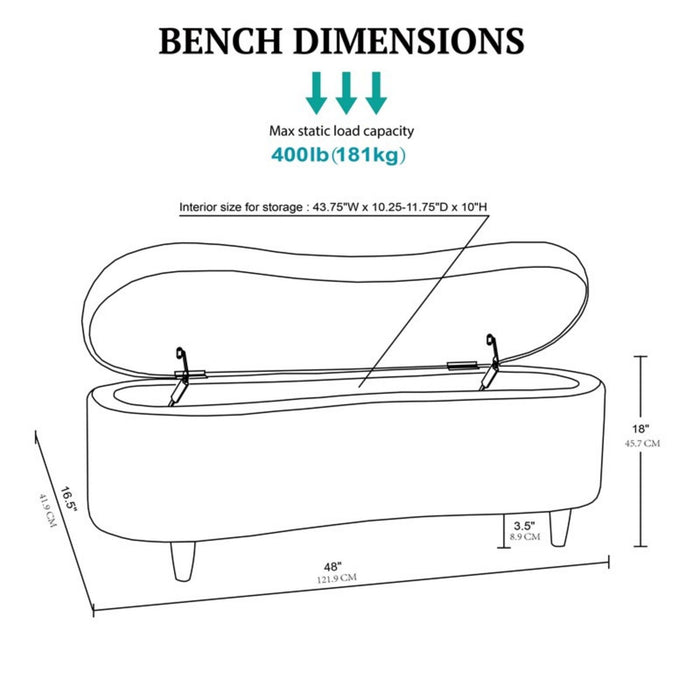 Flip Top Storage Bench