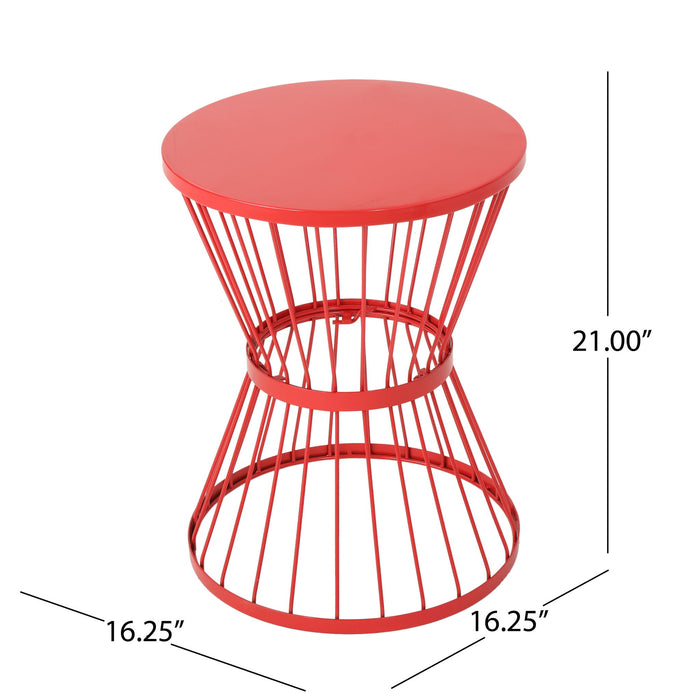 Lassen - Modern Outdoor Side Table With Hourglass Design