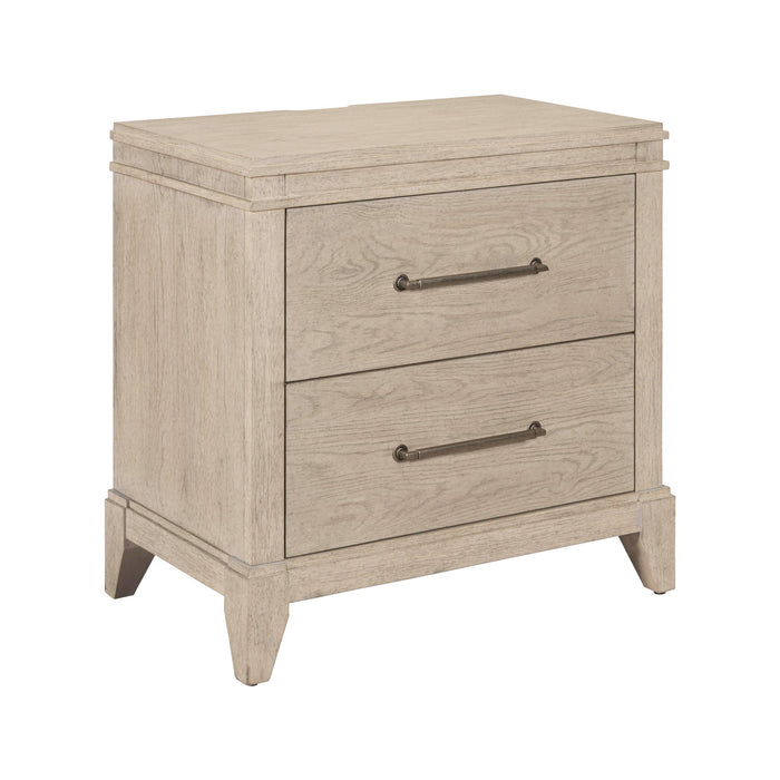 New Haven - Nightstand With Charging Station - White