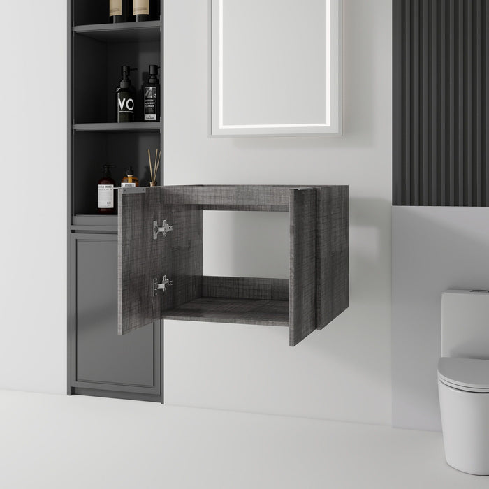 Floating Bathroom Vanity Cabinet With Soft Close Double Doors, Spacious Interior Storage, Wall Mounted, Cabinet Only
