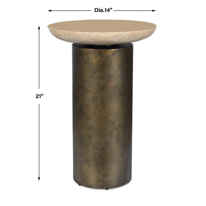 Oslo - Outdoor Accent Table - Brass