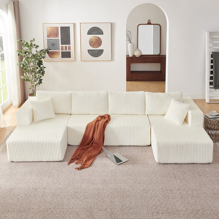 U - Shaped Modular Sectional Sofa For Living Room