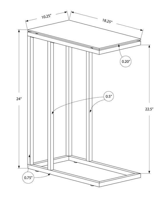 C-Shaped Accent Table For Living Room