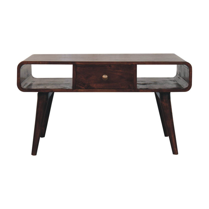 Solid Wood Curved Coffee Table