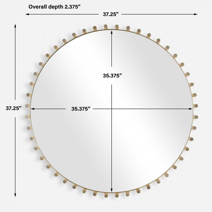 Avelyne - Round Mirror - Gold