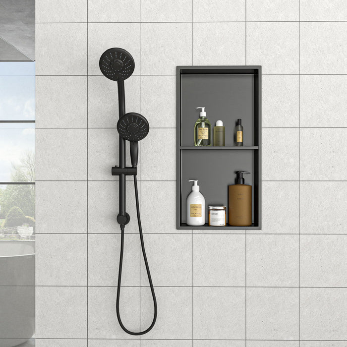 Modern Stainless Steel Shower Niche Double Shelf For Bathroom