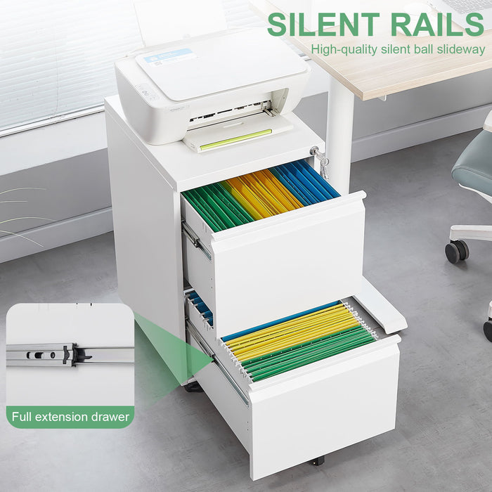 Office Storage Cabinet With 2 Drawers And Lock
