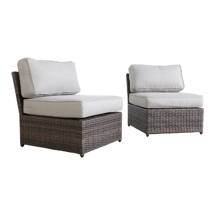 Armless Patio Chair With Cushions