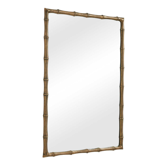 Brass Bamboo - Rectangle Mirror - Brass / Gold
